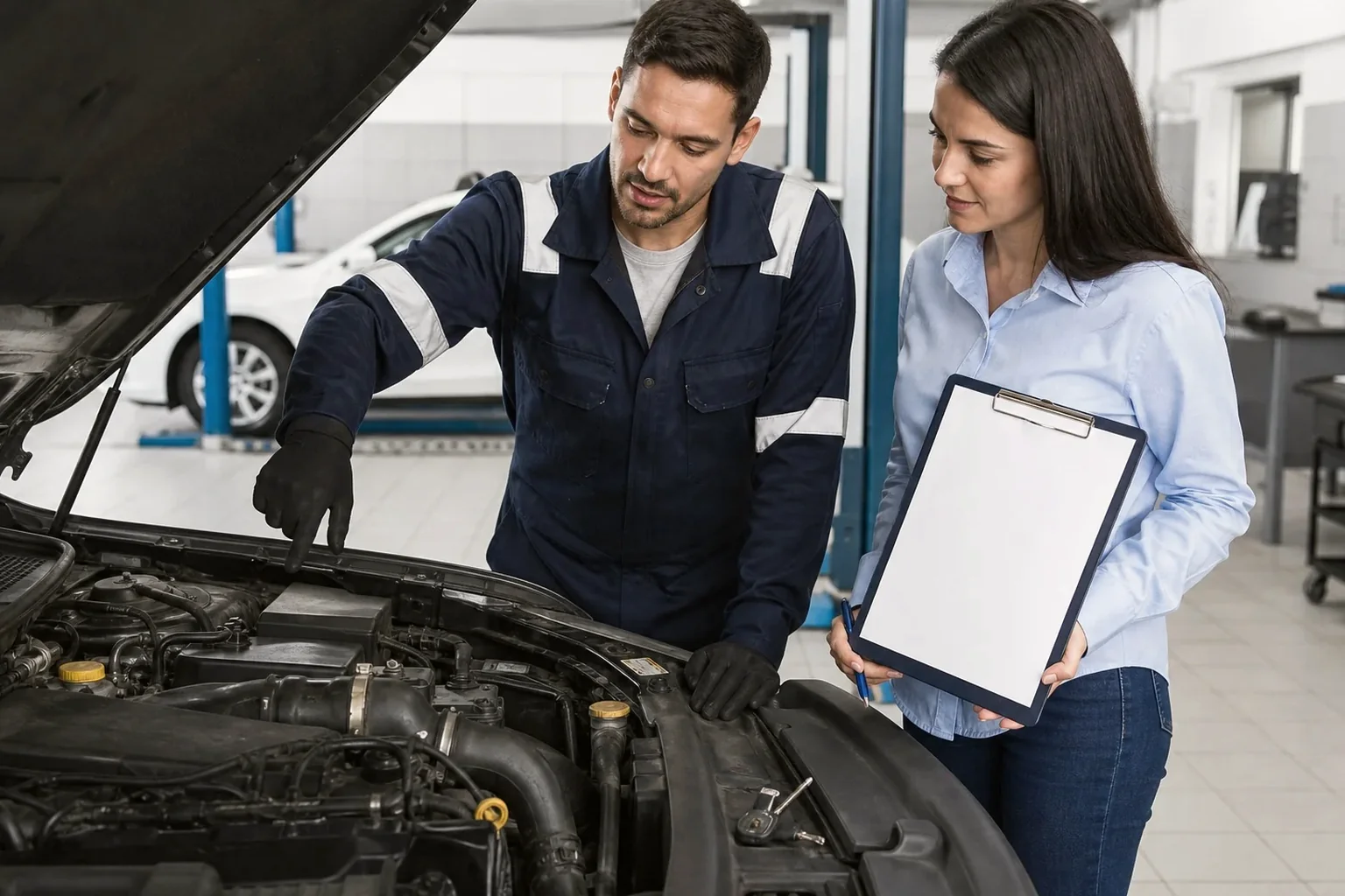 Despachante cadastrando motor em sistema.